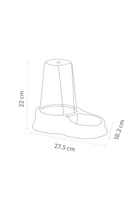 Imagen 2 del producto Dispensador Mascota Agua y Comida 1,5 Litros Beige Plastiken