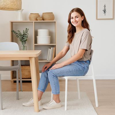 Imagen 2 del producto Silla Plástico Apilable Deco Estocolmo Blanca Escandinavia