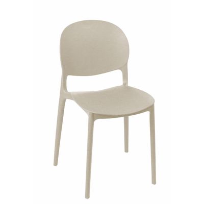 Silla Plástico Apilable Deco Sevilla Beige Escandinavia