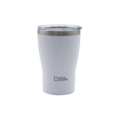 Imagen 2 del producto Mug Acero Inoxidable Tapa Transparente Rosca 350ml Blanco