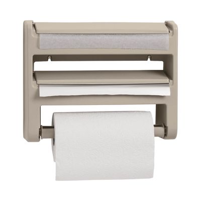 Dispensador Portarrollo Triple Taupe Rimax