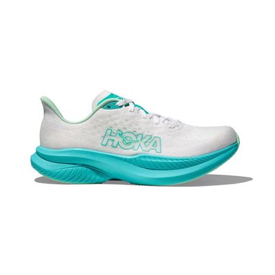 Zapatillas Mujer Running Hoka Mach 6 White/Cielo Blue