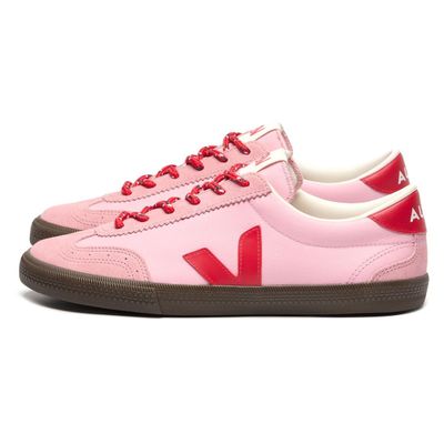 Zapatillas Mujer Veja Volley Leather Rosado/Rojo