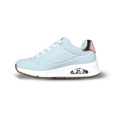 Zapatillas Joven Uno Gen1 Shimmer Away Skechers Celestes