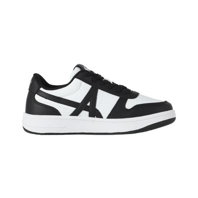 Zapatillas Niños Joven Cross Low Alphabet Blancas/Negras