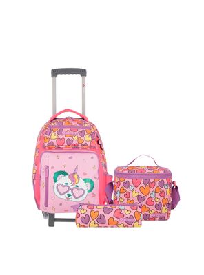 Pack Mochila con ruedas Xtrem Run 5XT Panda Rosado