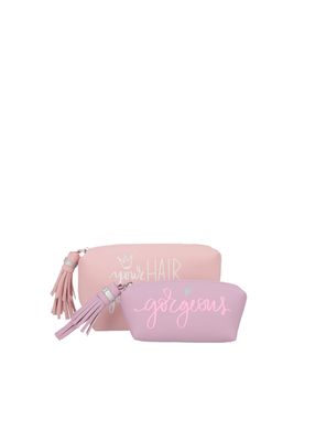 Cosmetiquero 2 unid Secret Niza SS25 Rosado