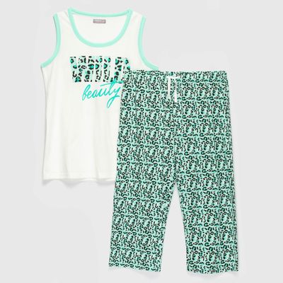 Pijama Mujer estampado largo