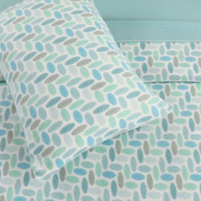 Imagen 2 del producto JUEGO SABANAS DE POLAR ESTAMPADAS TURQUESA 1,5P