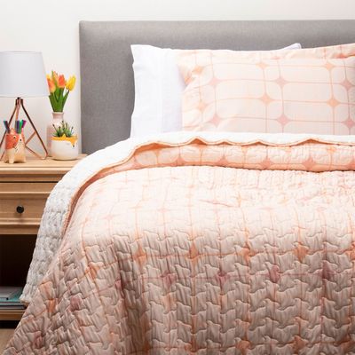 Imagen 2 del producto Cubrecama Sherpa Estampado Single - Damasco