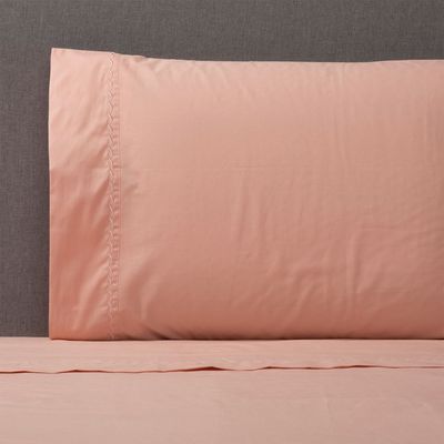 Imagen 2 del producto JUEGO DE SABANAS 100% ALGODÓN 200 HILOS ROSADO LISAS 1.5P