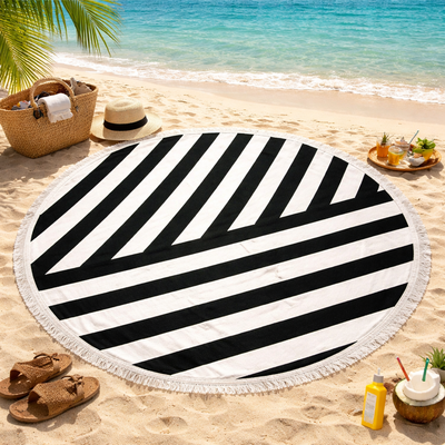 Imagen 2 del producto Toalla Redonda Stripes B Y N