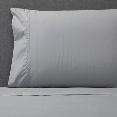 Imagen 2 del producto JUEGO DE SABANAS 100% ALGODÓN 200 HILOS GRIS LISAS KING