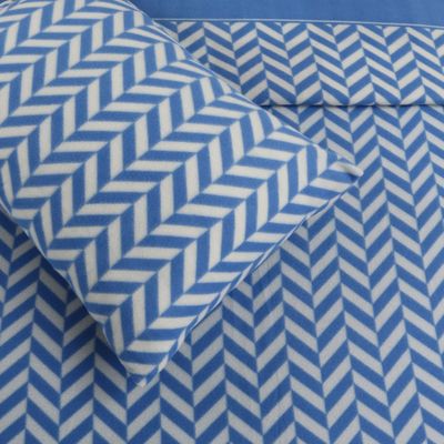 Imagen 2 del producto JUEGO SABANAS DE POLAR ESTAMPADAS AZUL 1,5P