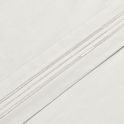 Imagen 2 del producto JUEGO DE SABANAS 100% ALGODÓN 200 HILOS MARFIL LISAS  2P