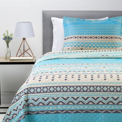 Cubrecama Ultrasonic Turquesa 1 plaza