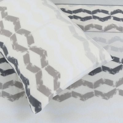 Imagen 2 del producto JUEGO SABANAS DE POLAR ESTAMPADAS GRIS KING