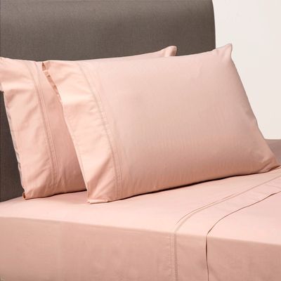 Imagen 2 del producto JUEGO DE SABANAS 100% ALGODÓN 200 HILOS ROSADO LISAS SUPER KING