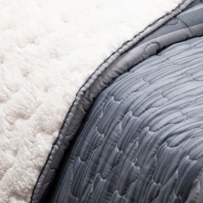 Imagen 2 del producto Cubrecama Sherpa Estampado Single - Gris