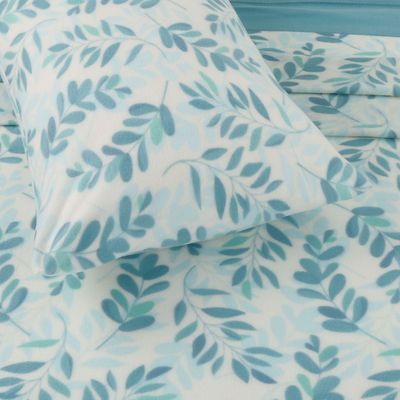 Imagen 2 del producto JUEGO SABANAS DE POLAR ESTAMPADAS TURQUESA 1 PLAZA