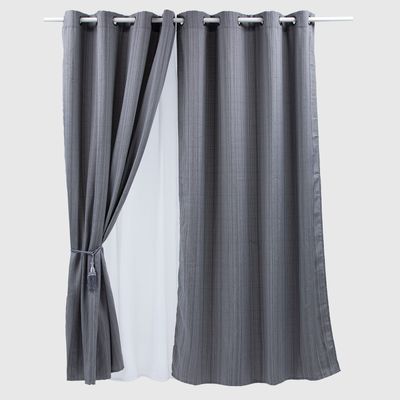 Set 6 Cortinas Fantasy Gris