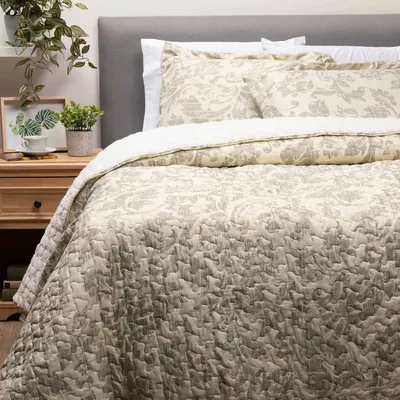 Cubrecama Sherpa Estampado Amarillo