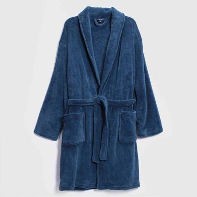 Bata Hombre Lisa Micro Polar Coral Azul