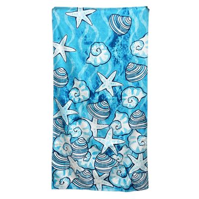 Toalla De Playa Velour Mar Celeste