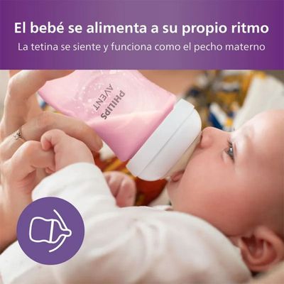 Imagen 2 del producto Set de 3 Mamaderas (125, 260, 330 ml) Pink Philips Avent