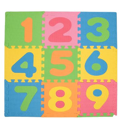 Alfombra Mat Eva Numeros Multicolor  9 Pz Infanti