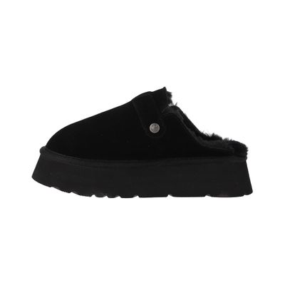 Imagen 2 del producto Zuecos Mujer Cuero Ravelo Negra Plataforma Bamers