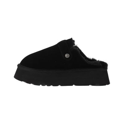 Imagen 2 del producto Zuecos Mujer Cuero Ravelo Negra Plataforma Bamers