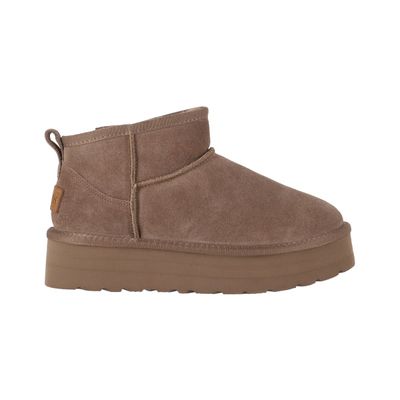 Imagen 1 del producto Botas Mujer Cuero Blast Mini Café Claro Plataforma Bamers