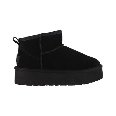 Botas Mujer Bamers Blast Mini Plataforma Cuero Negro