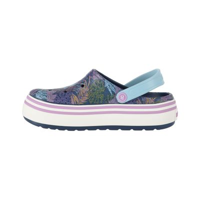 Imagen 2 del producto Zuecos Mujer Airline Plataforma Azul Marino Print Bamers