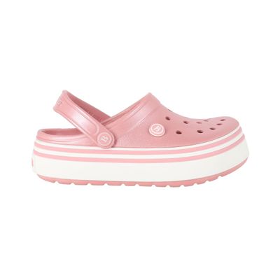 Zuecos Plataforma Niñas Bamers Airline Rosado Metálico