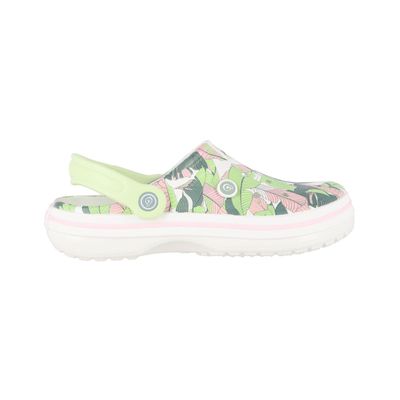 Zuecos Mujer Blanco Print Bamers Airline