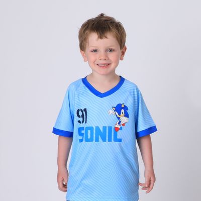 Imagen 1 del producto Polera Manga Corta Niño Celeste Fútbol Sonic
