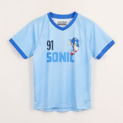 Imagen 2 del producto Polera Manga Corta Niño Celeste Fútbol Sonic