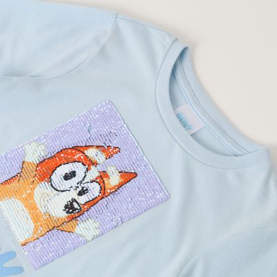 Imagen 2 del producto Polera Manga Larga Niña Reversible Celeste Bluey