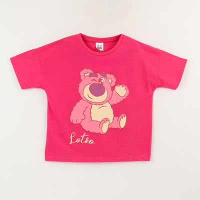 Polera Manga Corta Niña Fucsia Lotso Toy Story Disney