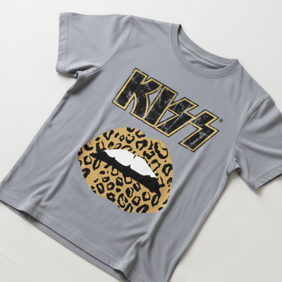 Imagen 2 del producto Polera Manga Corta Lips Gris Kiss