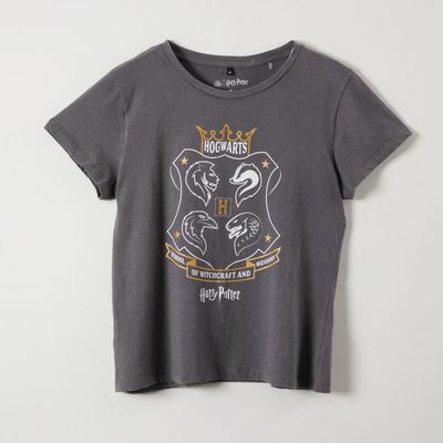 Imagen 1 del producto Polera Manga Corta Mujer Escudo Negro Harry Potter