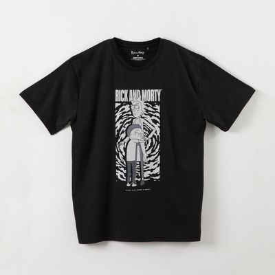 Polera Manga Corta Hombre Rick and Morty Negro