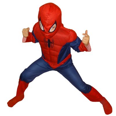 Disfraz Niño Deluxe Con Músculos Spiderman 6 a 7 Años Marvel