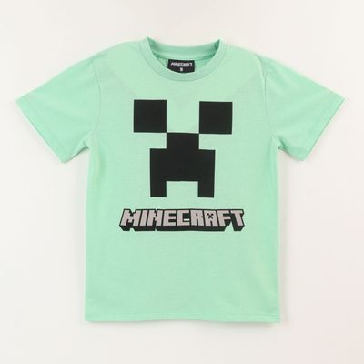 Imagen 1 del producto Polera Manga Corta Niño Verde Creeper Face Minecraft