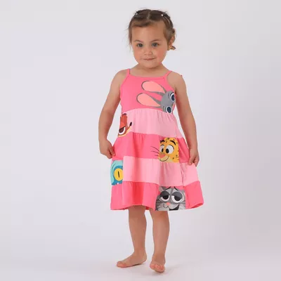 Imagen 1 del producto Vestido Niña Rosado Personajes Zootopia