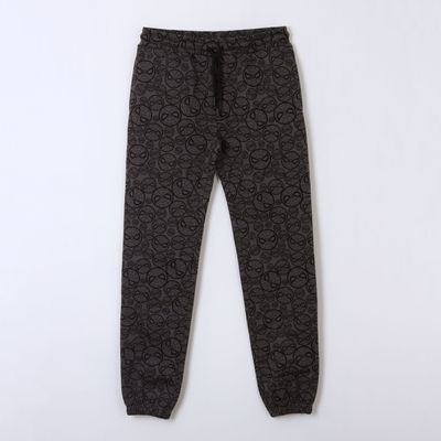 Pantalón de Buzo Niño Full Print Caras Spiderman Gris Marvel
