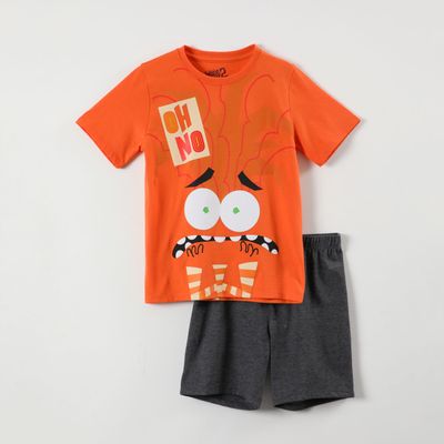 Pijama Corto Niño Ansiedad Intensamente Naranjo Disney