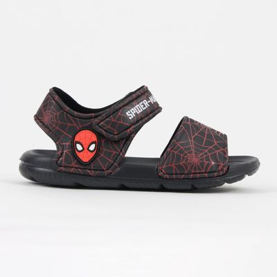 Sandalia Niño Negro Cabeza Spiderman Marvel